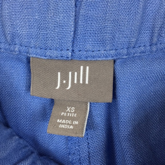 J. Jill Pants & Jumpsuits J Jill Blue Linen Cropped Pants Poshmark